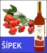 Bylinné šípkové víno  - polosladké skleněná lahev 0,75 l