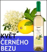 Víno z květů černého bezu - polosladké skleněná láhev 0,75 l