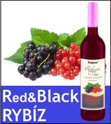 Víno z červeného a černého rybízu - polosladké skleněná láhev 0,75l